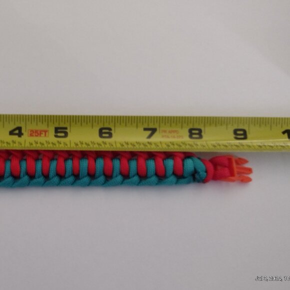 Handmade Paracord bracelet buckles. in combination with two colors blue and red - Picture 8 of 13